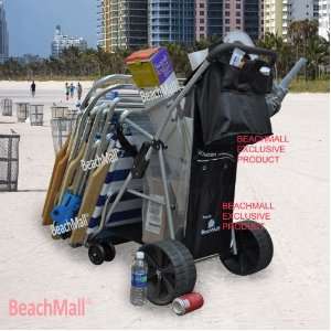 Wonder Wheeler Beach Cart   Easy Roll Ultra Wide Wheels   Silver Mist 