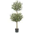 NEARLY NATURAL Artificial 4.5 Ft Olive Double Topiary Silk Tree