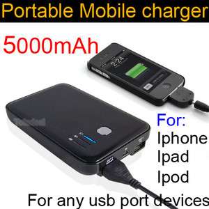 USB output 5000mAh Mobile Power Bank Charger for Camera Cellphone 