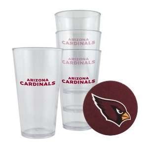 Arizona Cardinals Plastic Pint Glass Set 