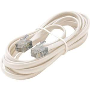  NEW 7 White 6 Conductor Telephone Line Cord (Telecom 