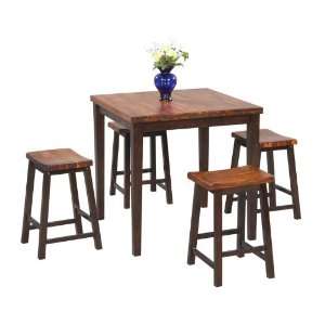  5 Piece Pub Height Dining Set by Wilshire Furniture