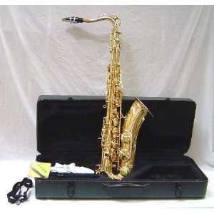   Lacquer Plated Tenor Saxophone and Accessories Musical Instruments