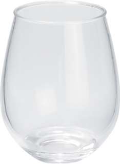 Clear Stemless Acrylic Wine Tasting Glasses Set of 4  