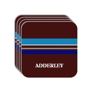 Personal Name Gift   ADDERLEY Set of 4 Mini Mousepad Coasters (blue 