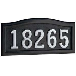  Gaines Address Plaques Black with Nickel Softcurve Address Plaques 
