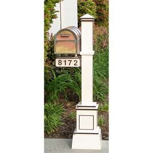   Aluminum Mailbox Pole with Address Sign Patio, Lawn & Garden