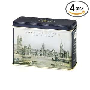 Ahmad Tea Heritage Caddies, Earl Grey, 25 Count Tin (Pack of 4 