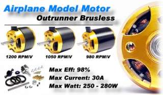 RC Model 980 Outrunner Brushless Motor & 30A ESC CA047  