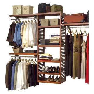 John Louis Home Deluxe 6 10’ Shelving System   Red Mahogany (16 