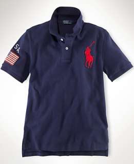 Polo Ralph Lauren Kids Shirt, Boys USA Big Pony Polo Shirt   Boys 8 20 