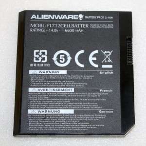 OEM DELL ALIENWARE M17X 12 CELL 14.8V BATTERY BRAND NEW  