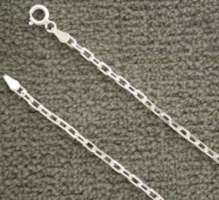 Solid Sterling Silver Anchor 3mm Chain Italian Italy  