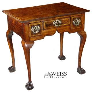 SWC Burled Walnut Queen Anne Dressing Table, Eng. 1760  