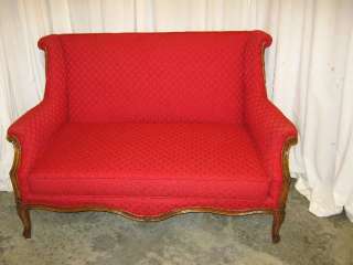 French Victorian Style Antique Wing Back Sofa Couch  