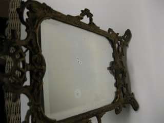 Antique Brass/Gold Frame Beveled Mirror  