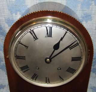   EMPIRE Antique Inlaid Mahogany Bracket Mantel Clock (65)  