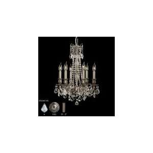  Brass and Crystal CH9212 O BLK 04G TB Biella 6 Light Mini Chandelier 