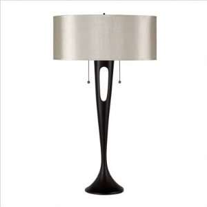  Soiree Table Lamp Finish Antique Bronze, Shade Black 