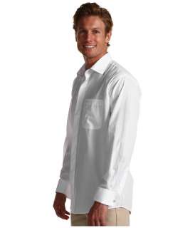 MENS PREMIUM WHITE ON WHITE DRESS SHIRT 100 % COTTON  