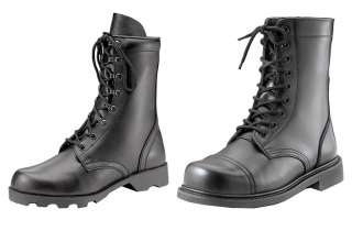 Military Army Work Black Leather Men Women Combat Boots  