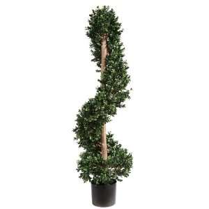   Potted Lush Buxus Artificial Spiral Topiary Tree