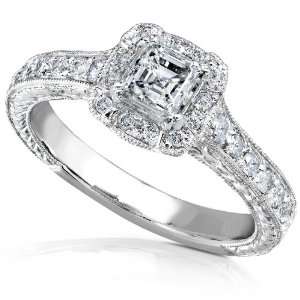  3/4ct TW Asscher Diamond Engagement Ring in 14kt Gold 
