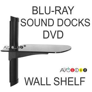 AUDIO VIDEO Component Tempered GLASS WALL MOUNT SHELVES  