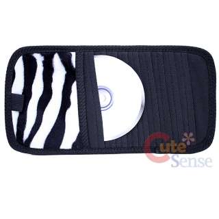 Black Zebra Plush CD Visor Case Auto Accessories 1