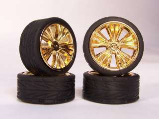 Model Car Rims 1/24 SLIM 20s Wheels Tires GOLD Venetian  