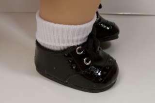 BLACK Patent Dress Doll Shoes For Bitty Baby Twin BOY♥  