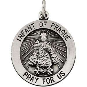  14K Yellow Gold 22.00 MM Infant Of Prague Medal Jewelry