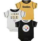 Pittsburgh Steelers Onesie Creeper 3pc Baby Infant 3 6