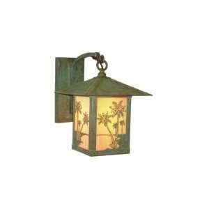   Timber Ridge 1 Light Outdoor Wall Light in Bronze with Off White glass