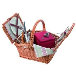  Optima Bakers 4 Person Regatta Picnic Basket Patio, Lawn 