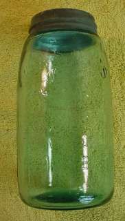  Quart Glass Ball Mason Canning Jar Zinc Lid Pat Nov 30th 1858  