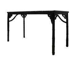 Chinese Black Rustic Lacquer Bamboo Table Desk ss563  