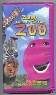 Barney Lets Go to the Zoo Vhs Video~Only $2.75 SHIPS 045986020352 