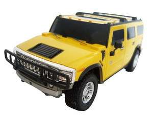 Remote Control Hummer   127 Scale   Yellow H2 Battery Operated  