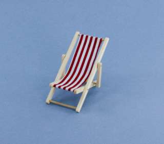 Dollhouse Miniature Folding Beach Chair #WCGA133R  