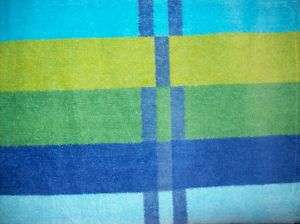 BEACH TOWEL Embroidered GREEN AQUA STRIPED Personalized  