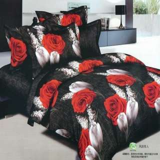 4pc Print Cotton Bed in a Bag Comforter Bedding Set N73  