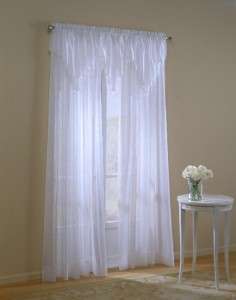 ERICA 51x63 Curtain panel White Crushed Voile  
