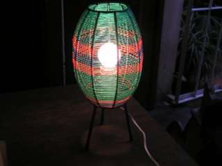 Retro, Eames Multi Colored Beehive Atomic Tripod Lamp  