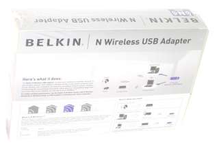 NEW BELKIN F5D8053 WIRELESS N USB ADAPTER  