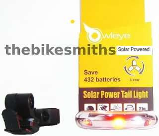 OwlEye Solar Power Bike Rear Tail Light 3 LED BIKE Red 4712780410301 