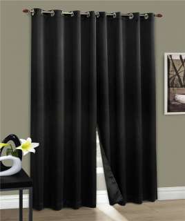 CARNIVALE 54x84 Grommet Panel Black color Blackout Curtain  