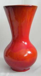 Blue Mountain Pottery Red Glaze 9 inch tall Vase  