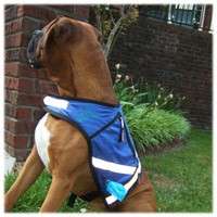 Reflective Dog Safety Vest, Service dog suitable, Bag Dispenser, BLUE 