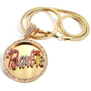  Out Nicki Minaj Barbie Pendant with 20 Inch Necklace Chain Jewelry
